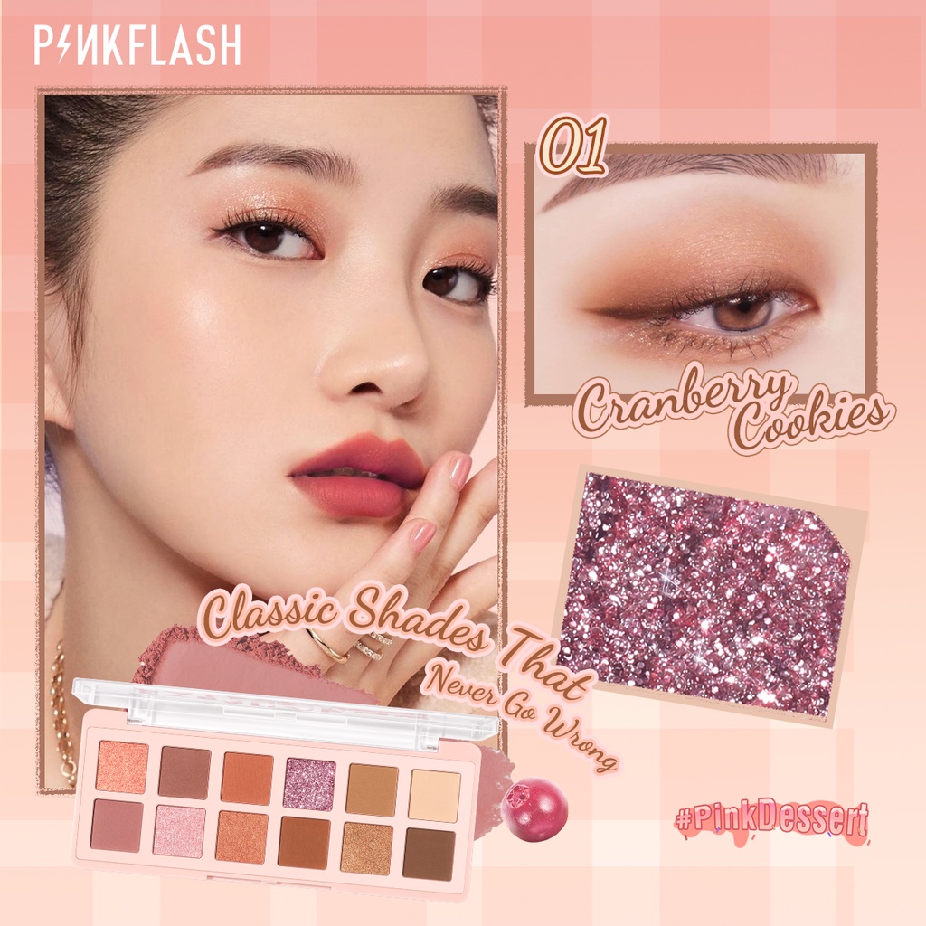 Pinkflash #Bảng phấn mắt PinkDessert PinkDessert 12 màu tông hồng chống nước lâu trôi | WebRaoVat - webraovat.net.vn