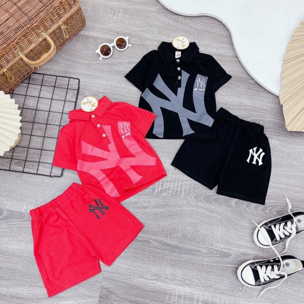 Sale sốc size đại 30-40kg Bộ ngắn tay bé trai/ Bộ cộc NY thời thượng cho bé trai từ 5-40kg hàng cotton tàu cao cấp cho b