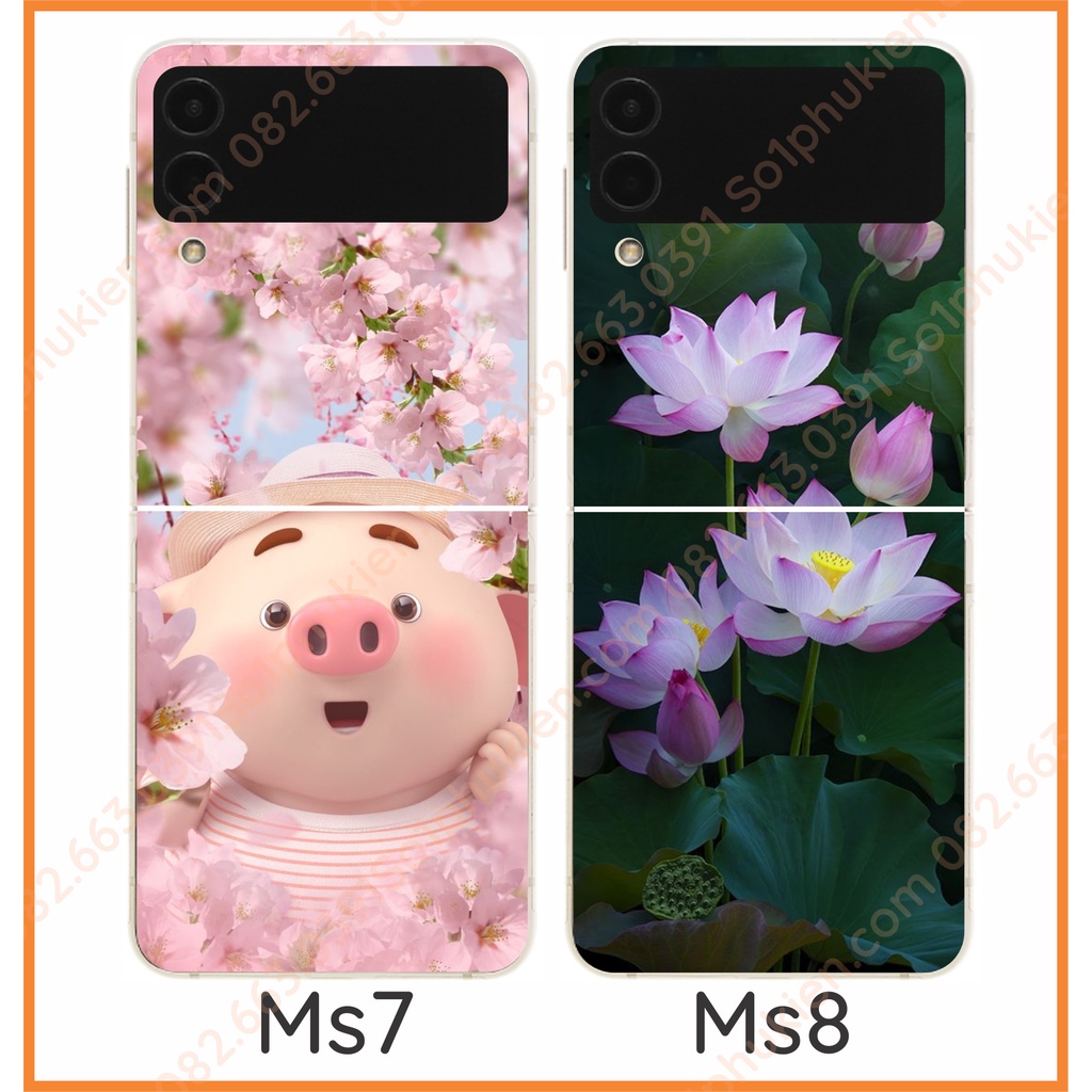 Ốp lưng Samsung Z Flip 3 / Z Flip 4 dẻo in hình nhiều mẫu tết, dễ thương