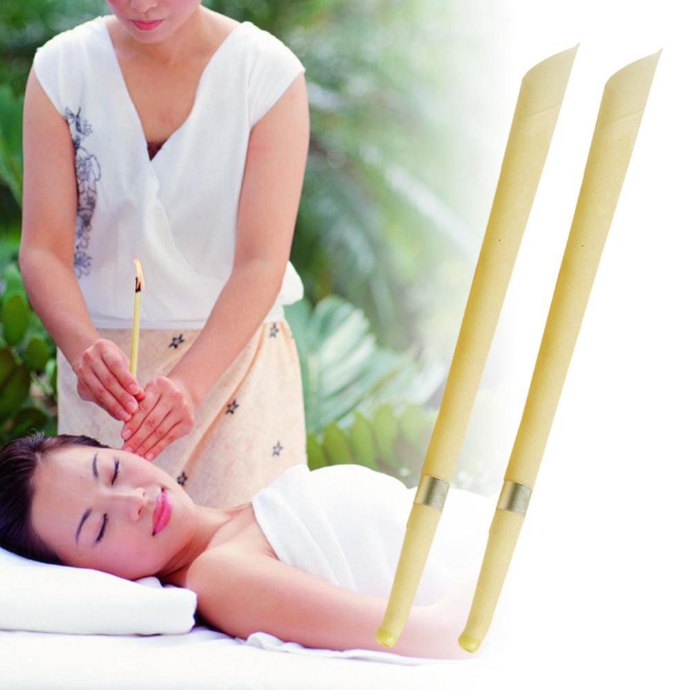 Bộ 10 Cây Nến Lấy Ráy Tai Bằng Sáp Ong Tự Nhiên Giúp Thư Giãn Lỗ Tai F3Z6