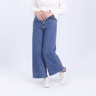 Quần jean ống rộng nữ ulzzang Hàn Quốc, Quần jean nữ lưng cao ống rộng cao cấp Q55 - MaoMao
