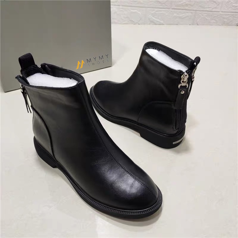 Boot da lì 2 khóa sau đế chữ 3p mymy shoes B356 | BigBuy360 - bigbuy360.vn