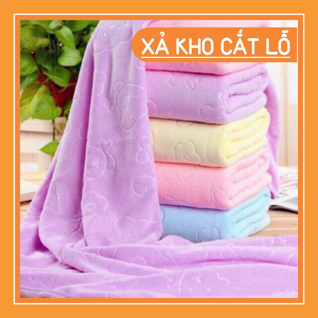 Khăn tắm xuất Nhật 💕FREESHIP💕 Khăn tắm cotton mềm mịn khổ 70x140 (màu giao ngẫu nhiên)