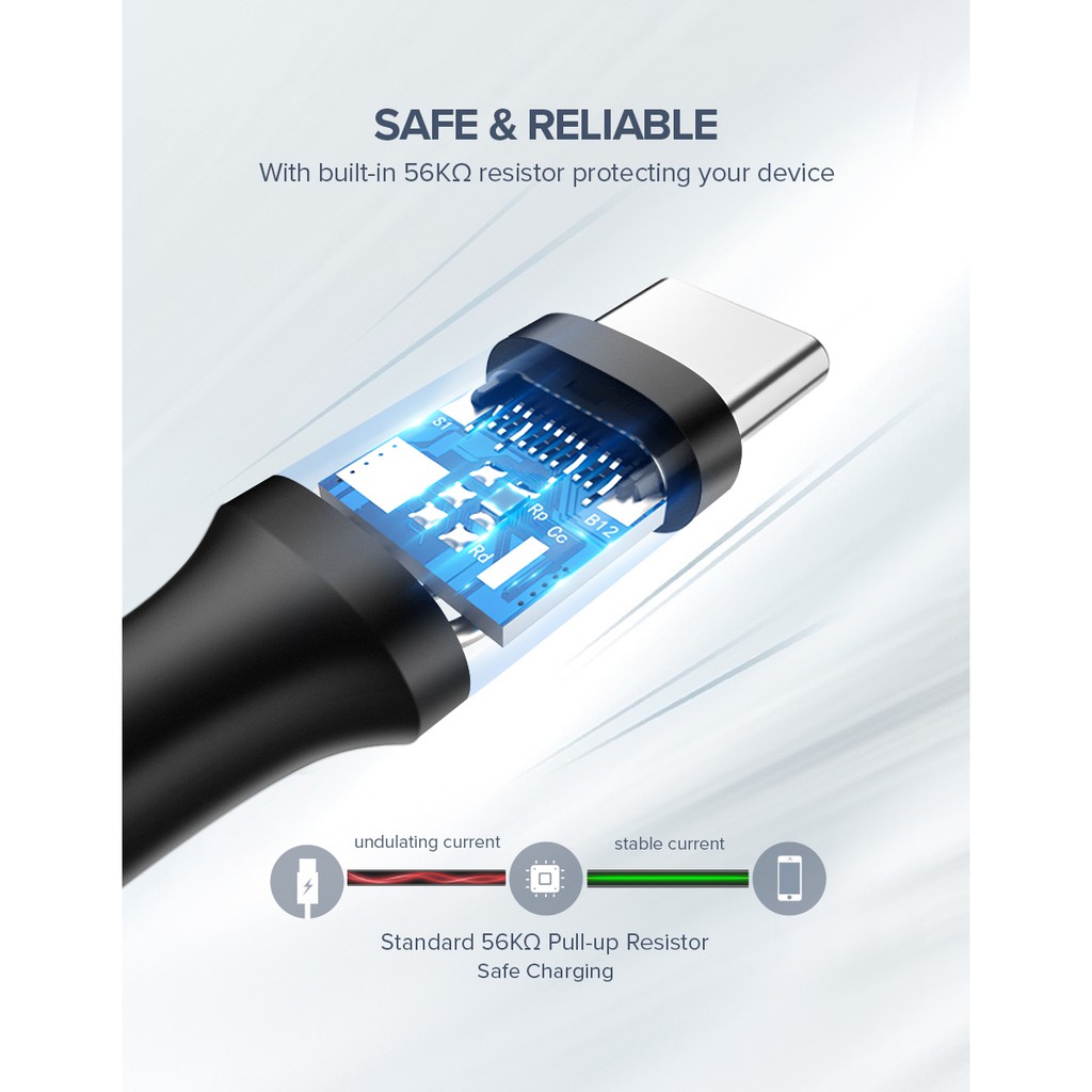 Dây cáp sạc nhanh/ truyền dữ liệu UGREEN 3A đầu cắm TypeC USB sang Type C