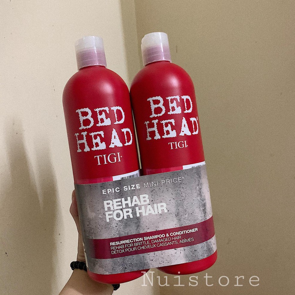 [SIÊU GIẢM GIÁ] Bộ dầu gội xả, dầu gội Tigi Bed Head 750ml, 2 dưỡng ẩm và phục hồi tóc hư tổn