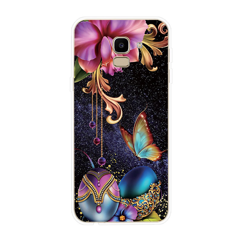 Samsung Galaxy J2 Pro J4 J4+ J6 J6+ Plus J8 2018 Soft TPU Silicone Phone Case Cover Poetic Butterfly