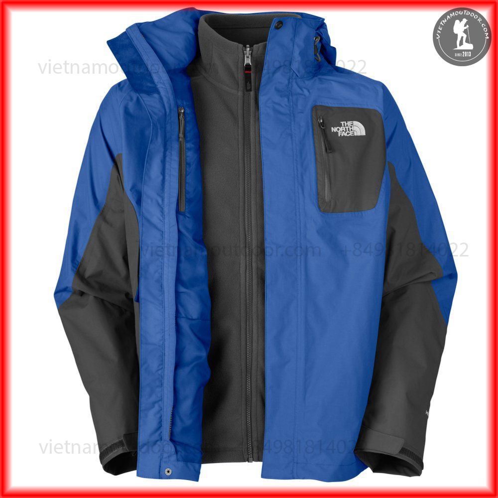 Áo Khoác nam  the North Face  3 lớp nỉ có nón - bên trong lót nỉ cực ấm - áo có thể mặc 3 kiểu tháo rời