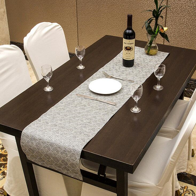 30*180cm PVC Extended Table Runner Table Mat Can Be Washed Without Mildew Heat Insulation Table Cloth Classic Placemat Coaster Pad