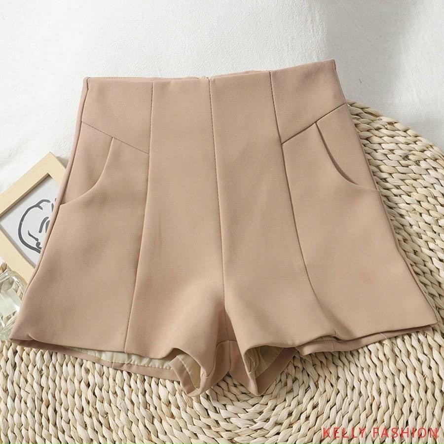 Quần Short Cạp Lưng Cao Khóa Kéo Ben Số 7 Chất Vải Tuyết Mưa Siêu Hách Dáng Mẫu Mới NA53