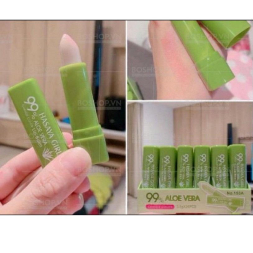 Son dưỡng môi Nha đam Hasaya Girl Aloe Vera 99%