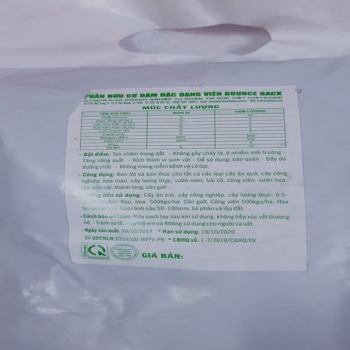 Túi 500g - Phân Hữu Cơ Đậm Đặc Cao Cấp Bounce Back Nhập khẩu Úc - Dạng viên nén, tan chậm