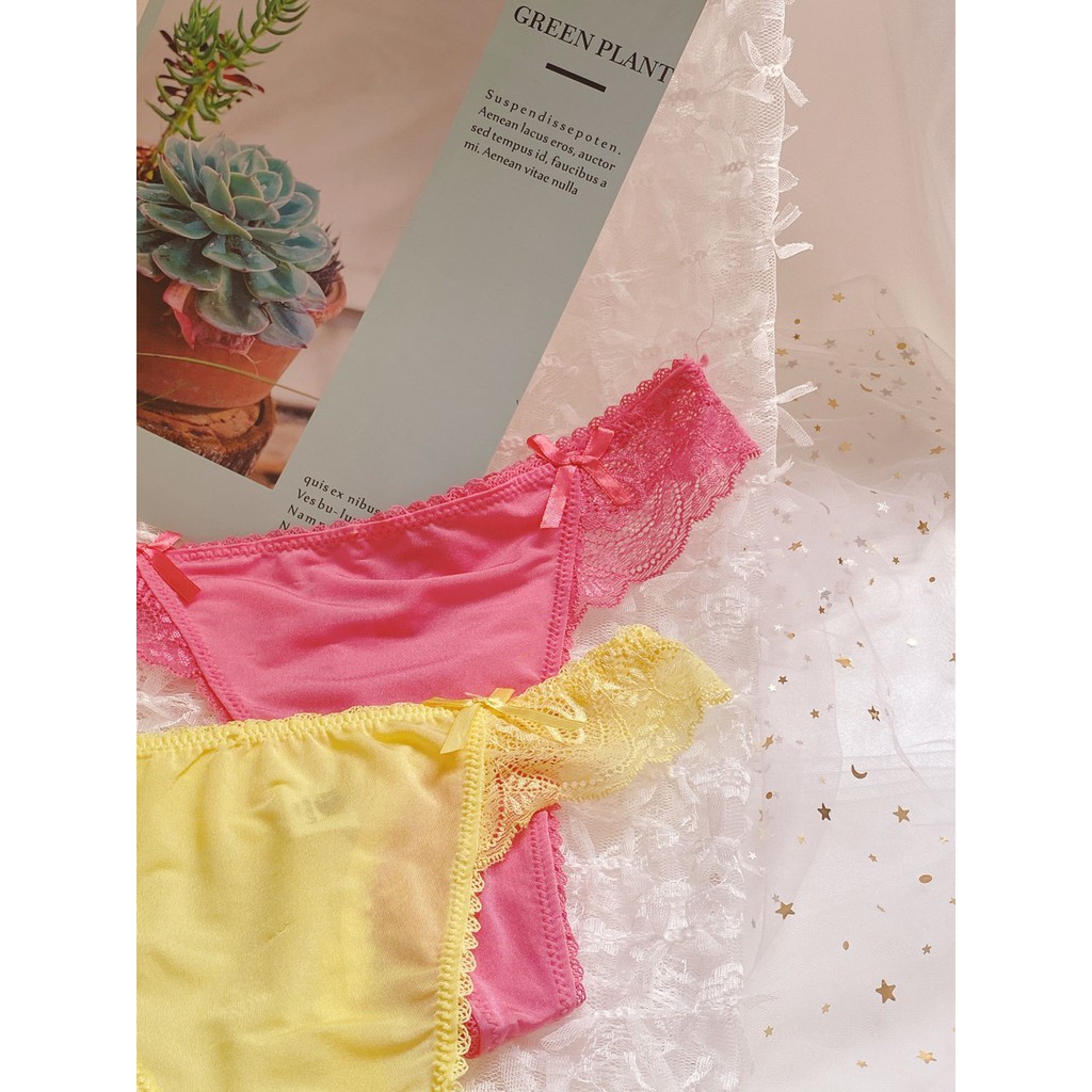 ẢNH THẬT CK022  QUẦN LÓT THUN SU PHỐI REN - QUẦN CHÍP LỌT REN SEXY - KellyWang