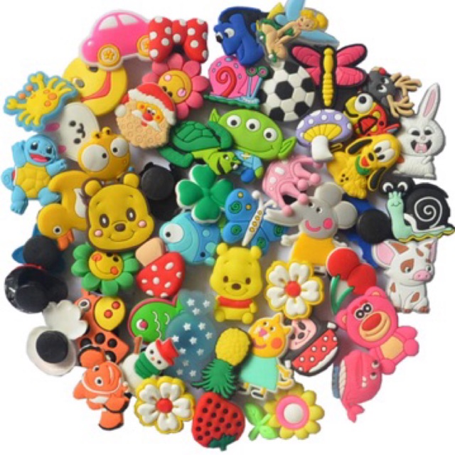 Sticker Jibbitz 2D, hình Sticker gắn dép (nhặt ngẫu nhiên hình) | BigBuy360 - bigbuy360.vn