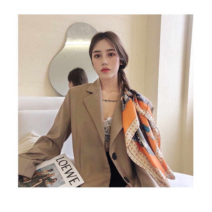 Khăn turban lụa vuông 70cm cột áo yếm - Maben