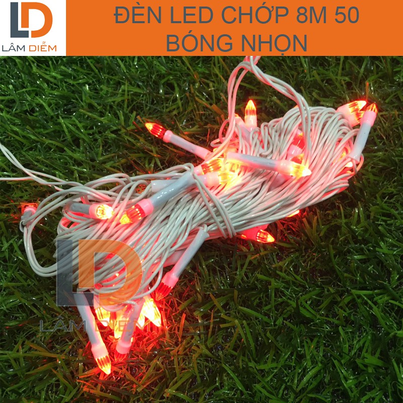 ĐÈN LED CHỚP 8M 50 BÓNG KIM CƯƠNG NHỌN CÓ ĐỦ MÀU