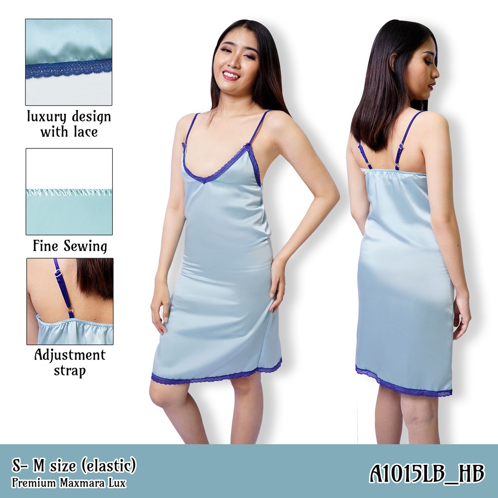 Đầm Ngủ Tanktop Màu Xanh Dương Cao Cấp Phù Hợp Với Mọi Kích Thước Khác Nhau Maxmara A1015lb