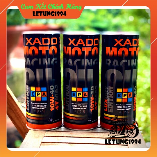 Nhớt Xado racing V2.0 10w40 chính hãng XADO nhập khẩu từ Holland EU-phụ gia revitalizant phục hồi-full tổng hợp 1 Lít