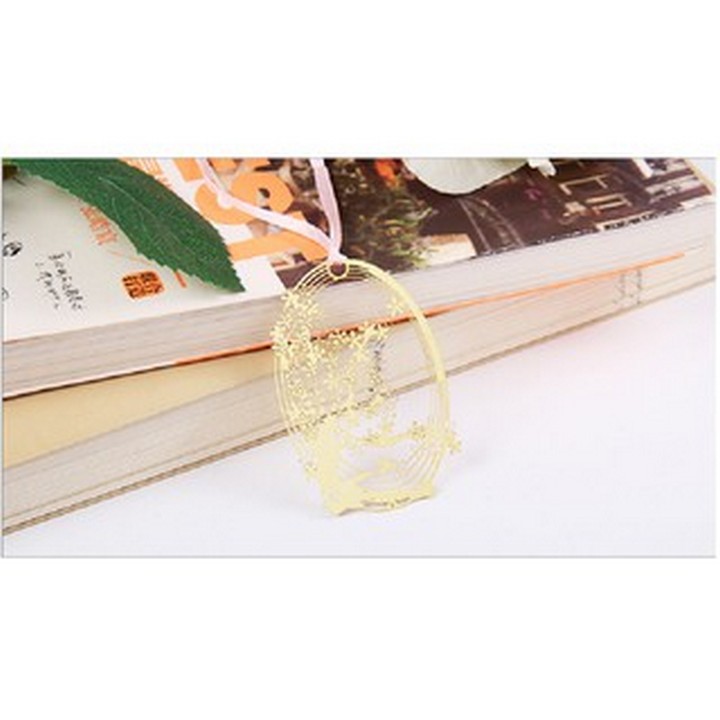 (7 mẫu) Bookmark cổ trang kim loại mỏng bookmark kim loại mỏng Bookmark hoa anh đào bookmark sakura