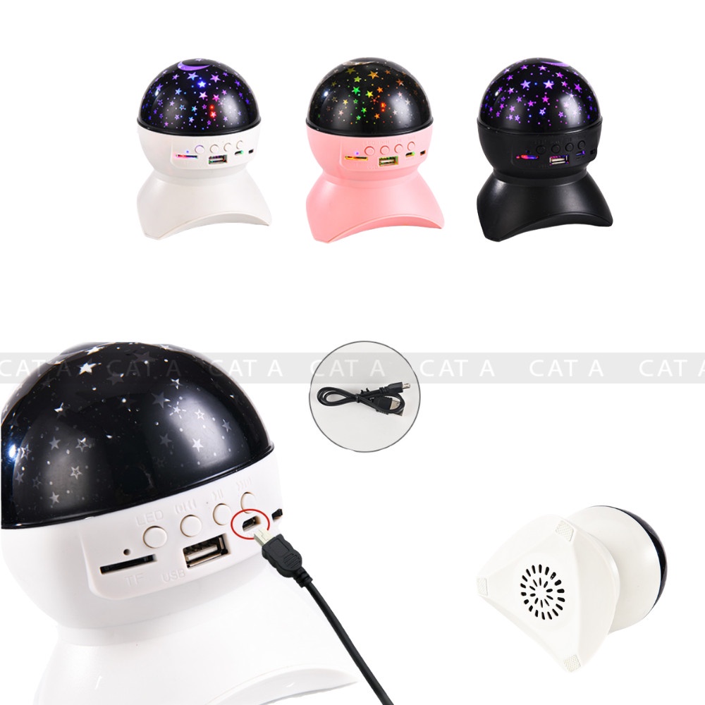 [RẺ VÔ ĐỊCH] ĐÈN NGỦ CHIẾU SAO BẦU TRỜI TỰ XOAY 360 ĐỘ KẾT HỢP LOA BLUETOOTH