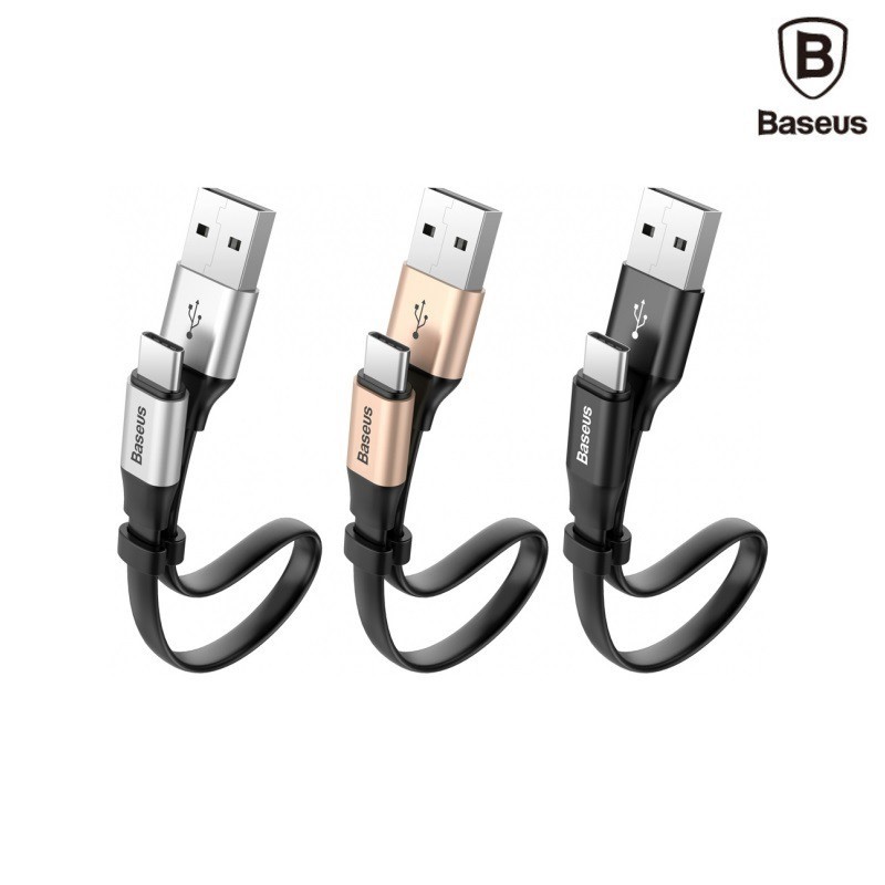 Cáp sạc BASEUS NIMBLE cổng USB Type-C, dây ngắn (23cm), truyền dữ liệu nhanh, sạc nhanh (3A)