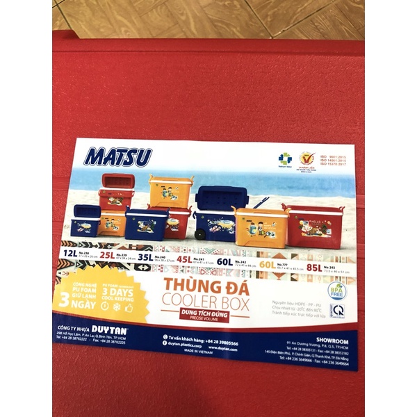 Thùng đá Duy Tân 35L thùng giữ lạnh được 3 ngày BPA free an toàn sức khoẻ