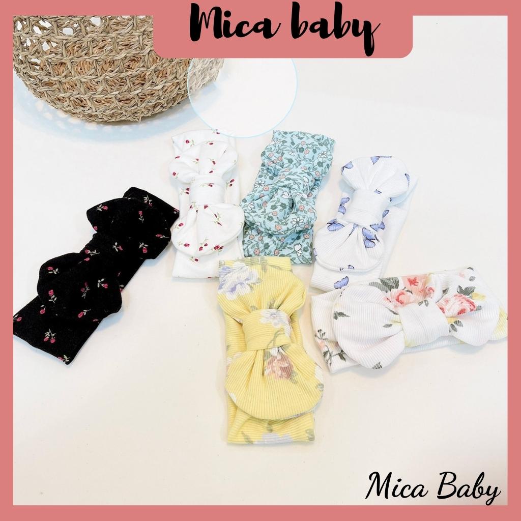 Băng đô mềm mại thoáng khí bản to dễ thương cho bé Mica baby BD04