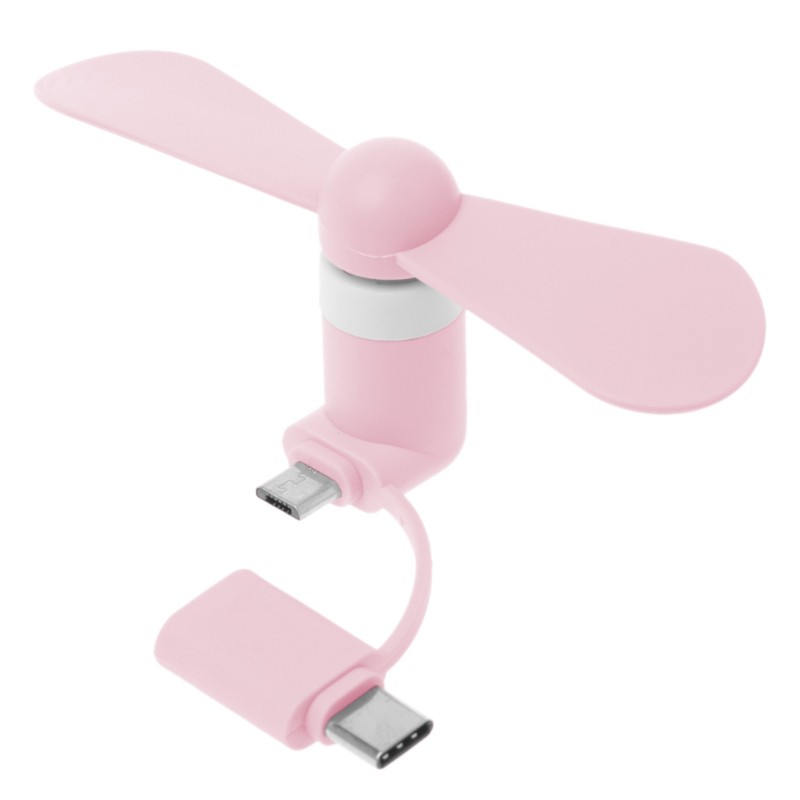 MINI FAN Quạt Mini Kokx 2 Trong 1 Cổng Micro Usb Cho Samsung Xiaomi Huawei Htc