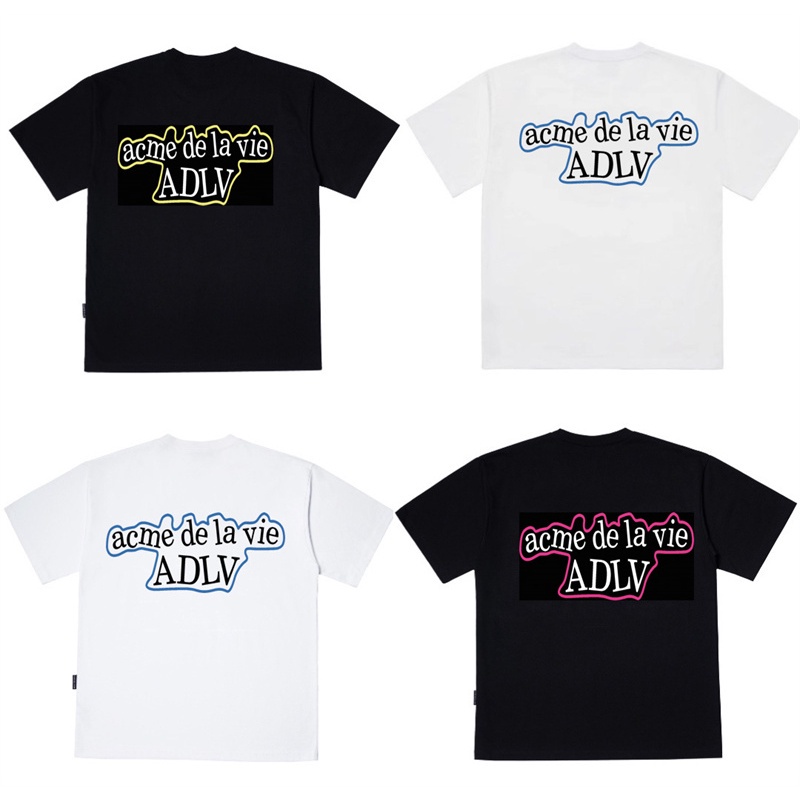 ADLV Áo Thun Cotton Tay Ngắn In Chữ Thời Trang Dành Cho Nam Nữ