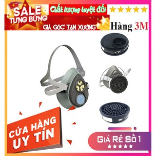 Mặt nạ phòng độc, mặt nạ 3M 3200, chống bụi, phun son, chống khói, chống hóa chất.