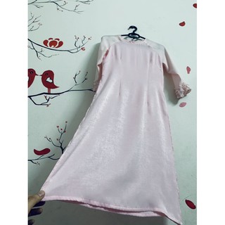 Set cách tân lỡ áo 2 tà lụa nhung phối váy lụa tằm