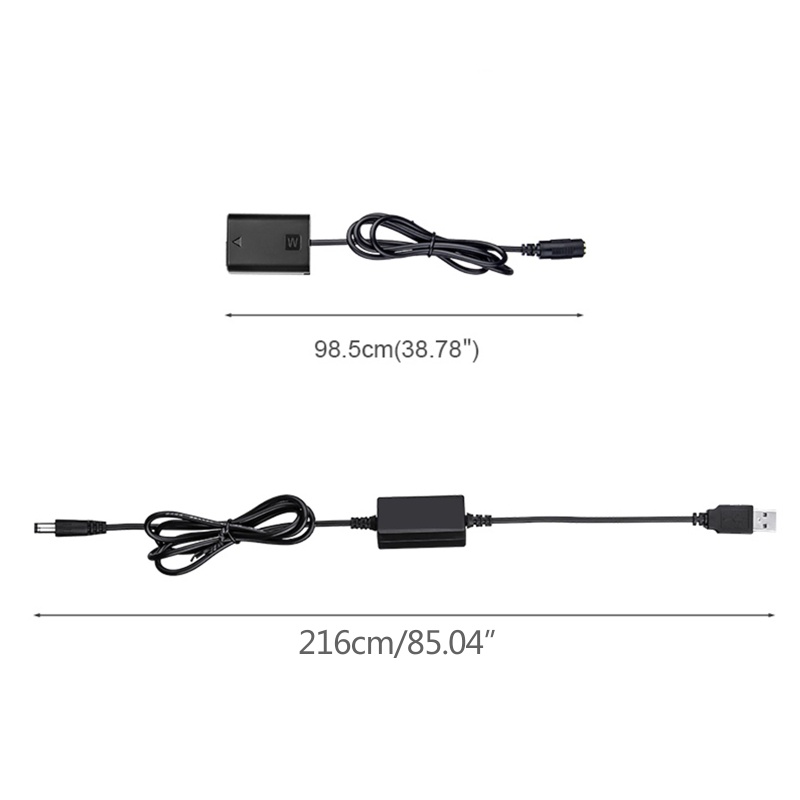 Bộ Chuyển Đổi Nguồn Điện USB Sang FW50 AC-PW20 Cho Pin 7 a7 a7S a7II a7R A3000 A5000 A6000 NEX5 NEX3 NEX