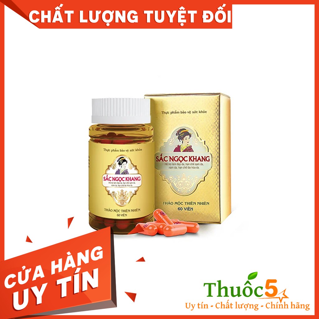 [GIÁ GỐC] Sắc Ngọc Khang viên uống đẹp da, ngừa lão hóa, trả lại nét xuân 1 lọ x 60 viên