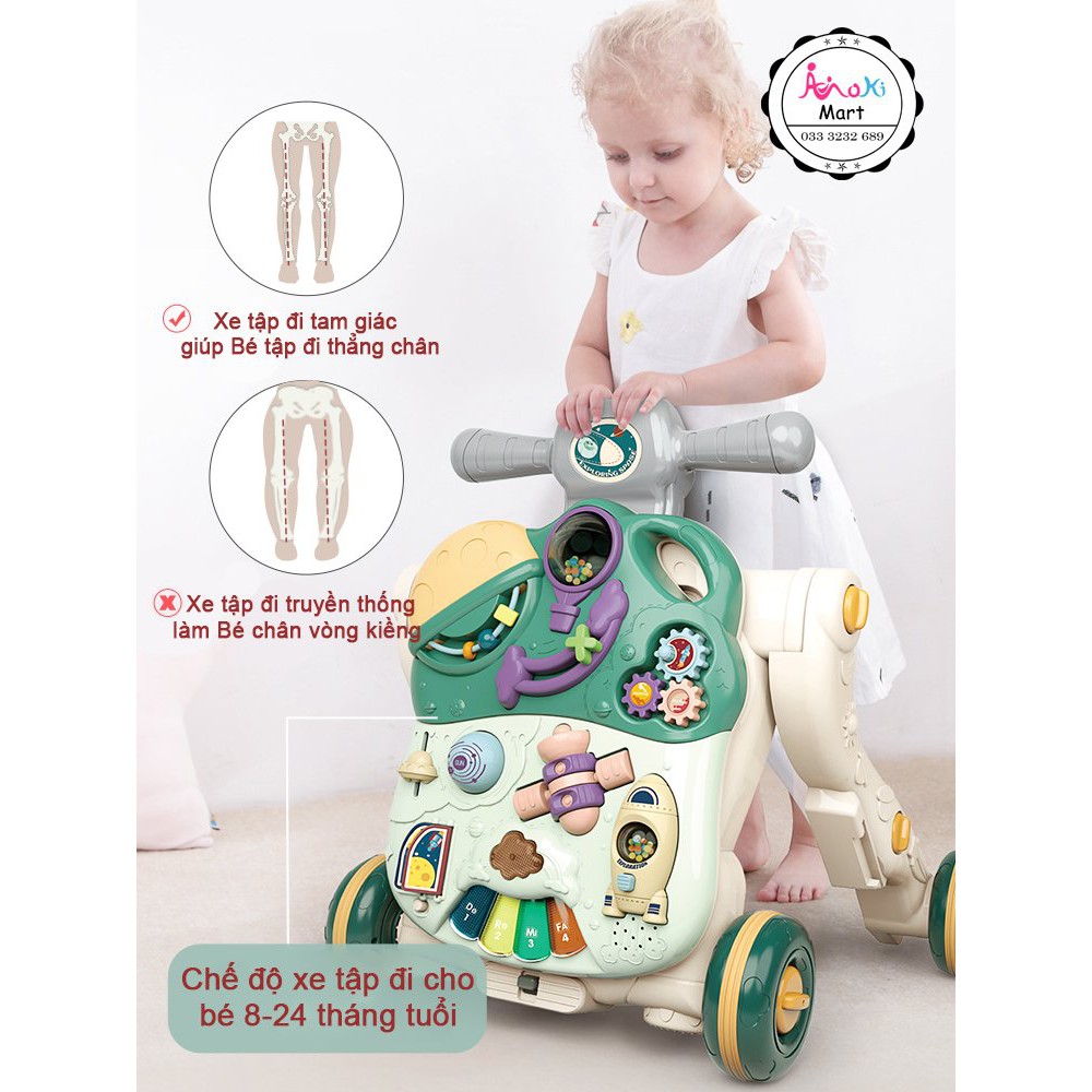 Xe Tập Đi 5in1 Exploring Spase Cho Bé Biến Đổi 5 Chức Năng Có Bàn Chơi Phát Nhạc – Moki Mart, Xe chòi chân, Xe scooter