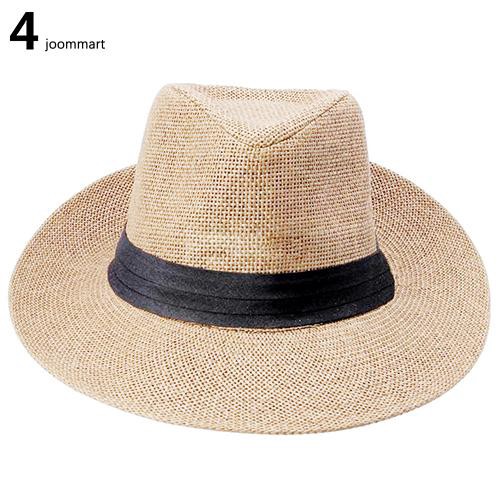 Mũ cói đi biển phối dây ruy băng thời trang cho nam nữ | BigBuy360 - bigbuy360.vn