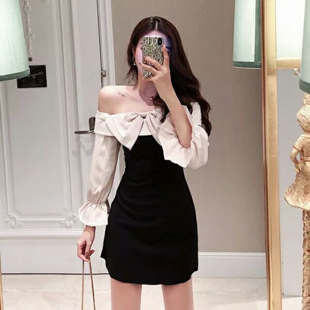 Đầm trễ vai nơ (ảnh thật sau cùng)