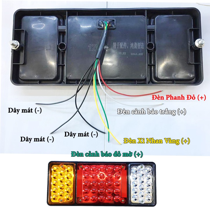 Bộ 02 Đèn Hậu Cao Cấp 12V 24V