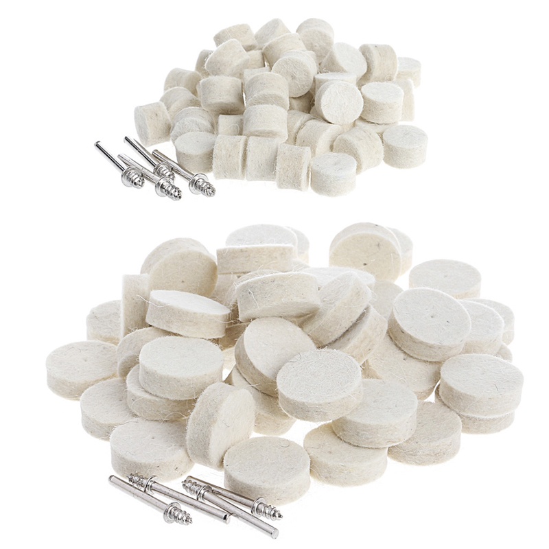 Set 50 Đĩa Nỉ Đánh Bóng 13mm + 4 Đầu Mài 3 15 mm