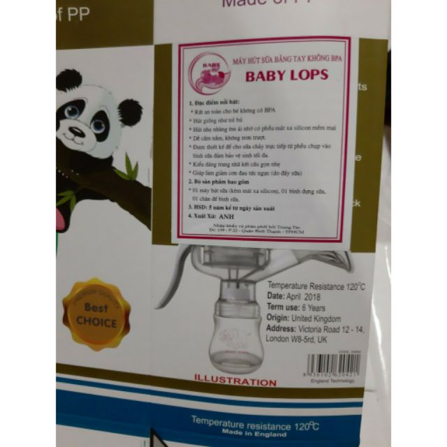 Máy hút sữa baby lops