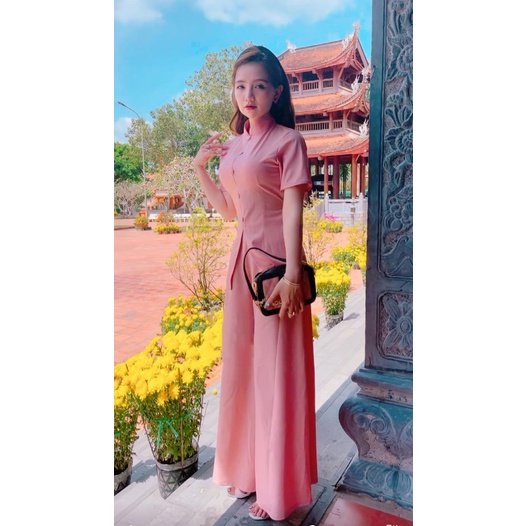 Đồ Lam Đi Chùa - Bộ Đi Lễ Chùa Nữ Đẹp Vải Lụa Tầm Ý 2022 Dành Cho Phật Tử AL031+