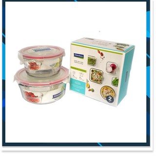 Bộ hộp thủy tinh tròn 2 món 360 + 730ml glasslock gl1471