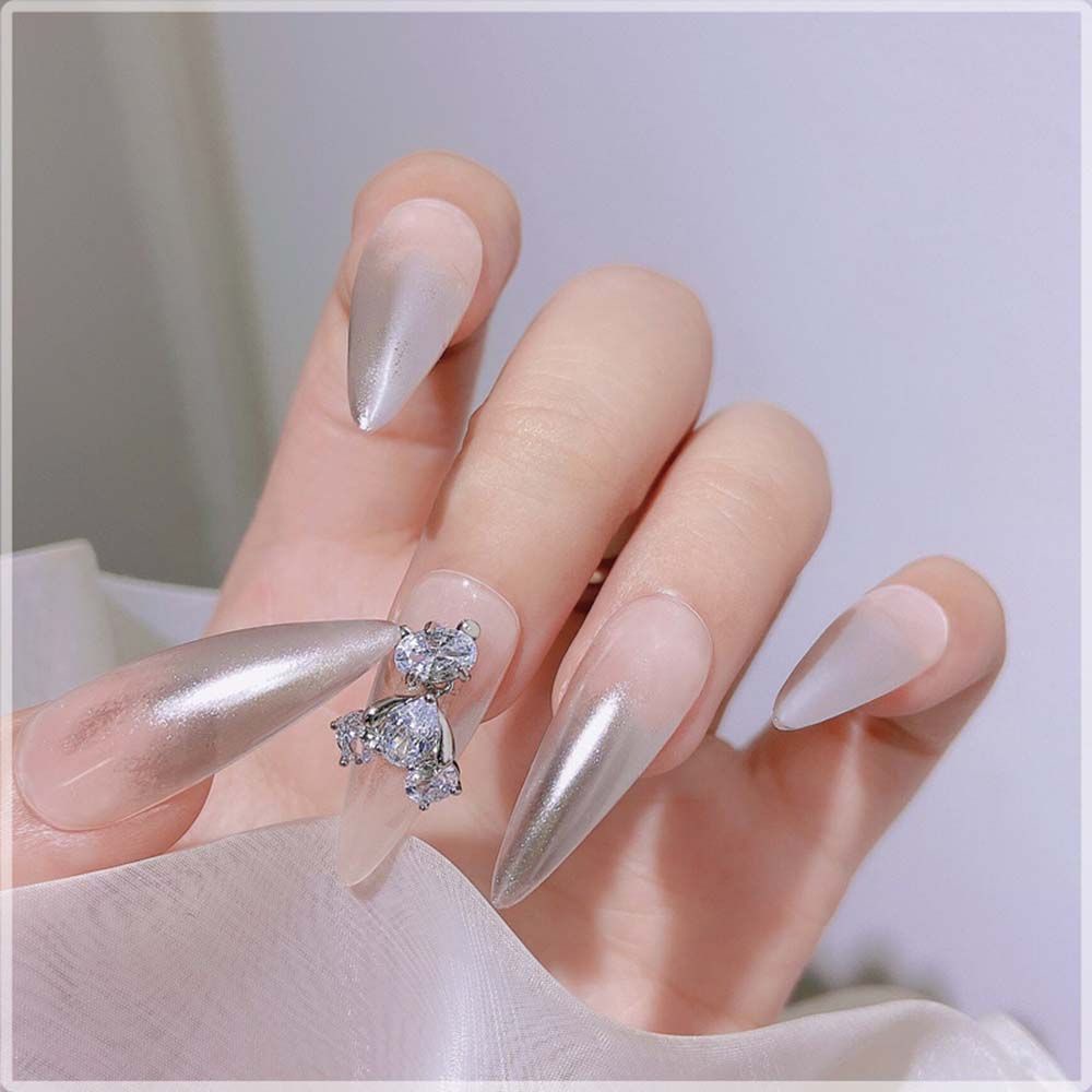 [Hàng mới về] Hạt phụ kiện trang trí móng tay nghệ thuật hình gấu lấp lánh bằng hợp kim kiểu Nhật Bản sang trọng