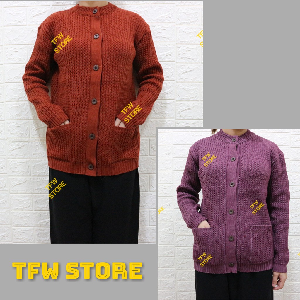 Áo len  cổ tròn người lớn tuổi, người già, trung niên, cho bà, cho mẹ - Made in VN