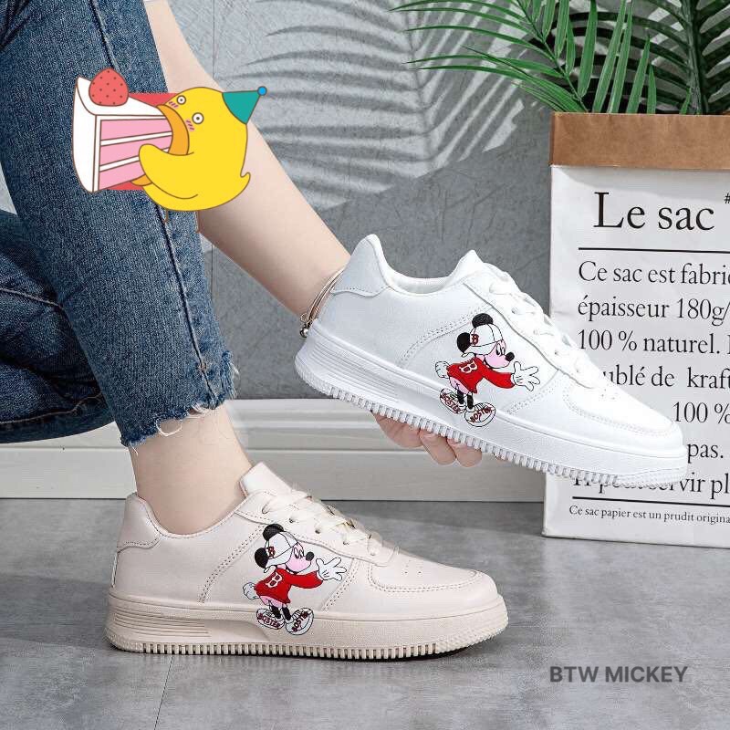 Giày thể thao nữ QC❤️FREESHIP❤️ Giày bata sneakers học sinh Mickey hot trend phong cách Hàn Quốc BTW MICKEY