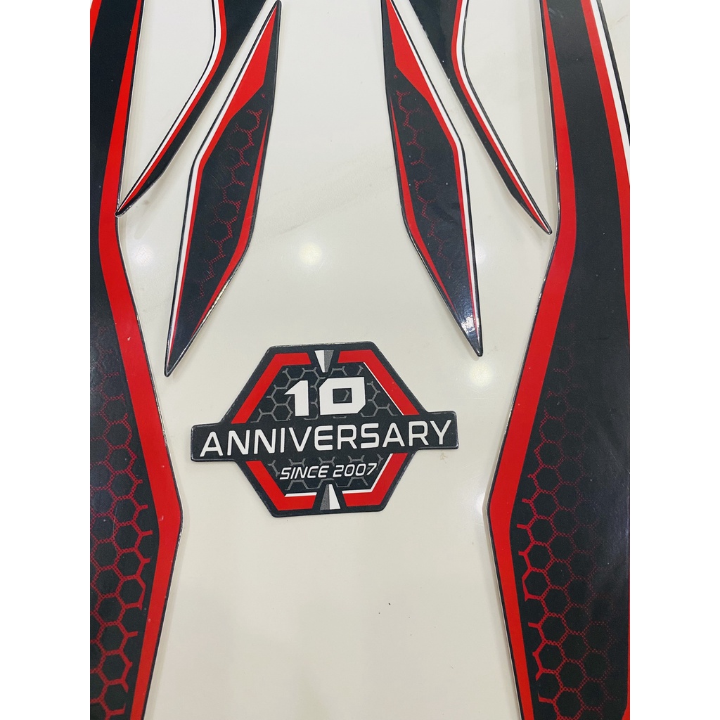 Nguyên bộ tem rời 3 lớp zin thái dán xe máy Honda Airblade 2017 đen nhám