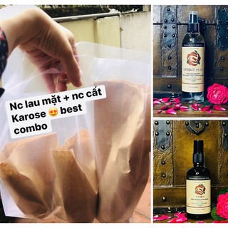 Combo NƯỚC CẤT HOA HỒNG KAROSE  VÀ NƯỚC LAU MẶT KAROSE PUR