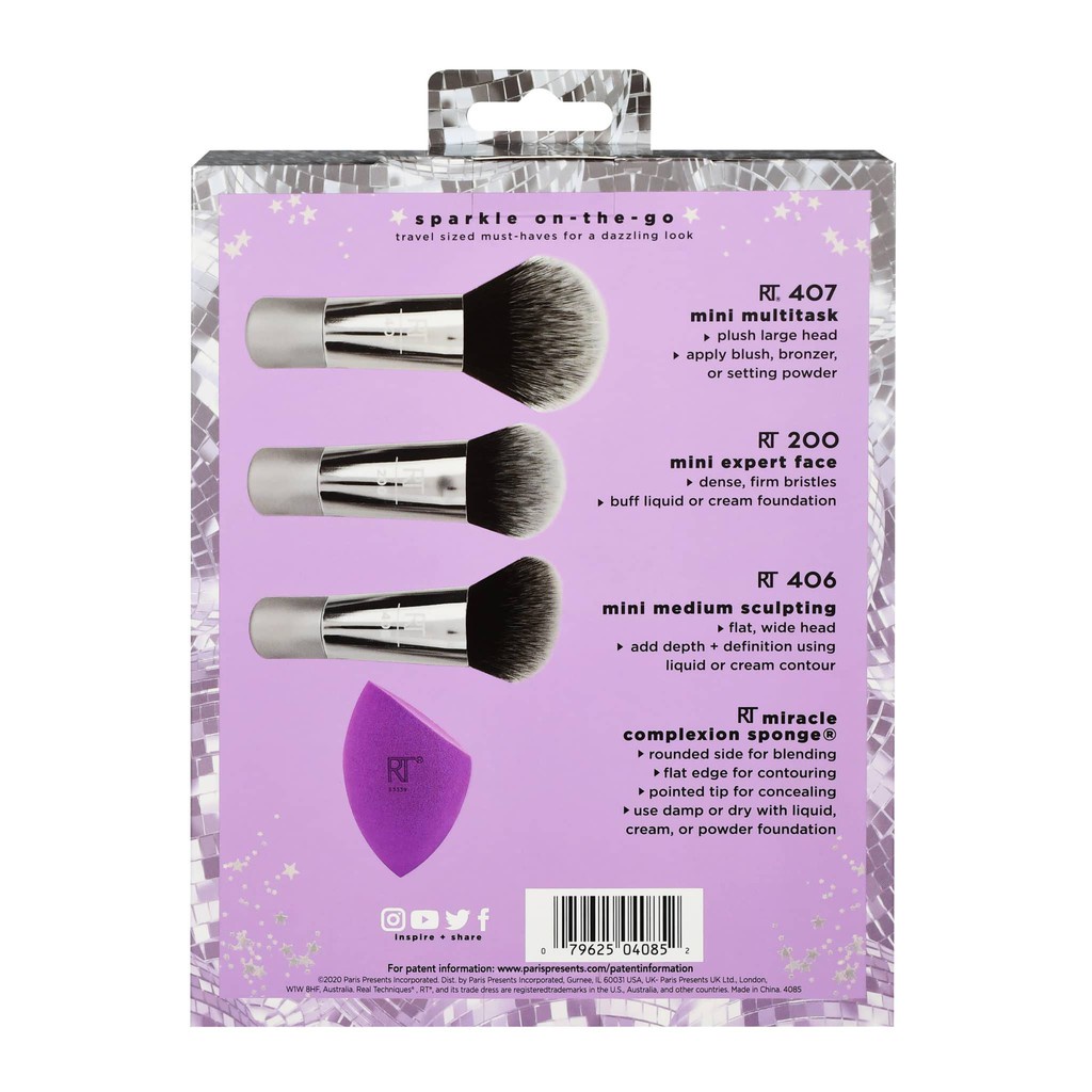 Bộ cọ Real Techniques SPARKLE ON-THE-GO Limited