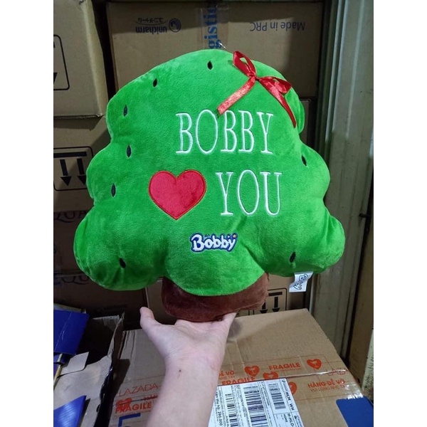 Gối bông cây thông Noel quà tặng Bobby