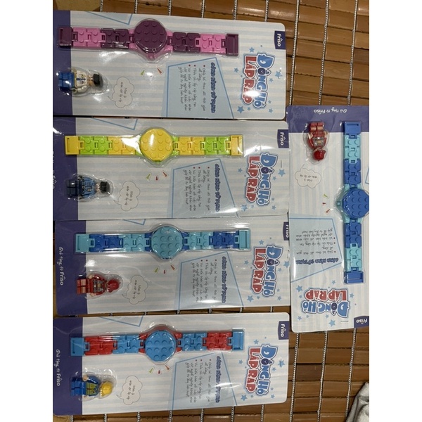 Đồng hồ lắp ráp Cảnh Sát, Phi Công, Kỹ Sư, Lính Cứu Hoả cho bé (dây điều chỉnh được.)