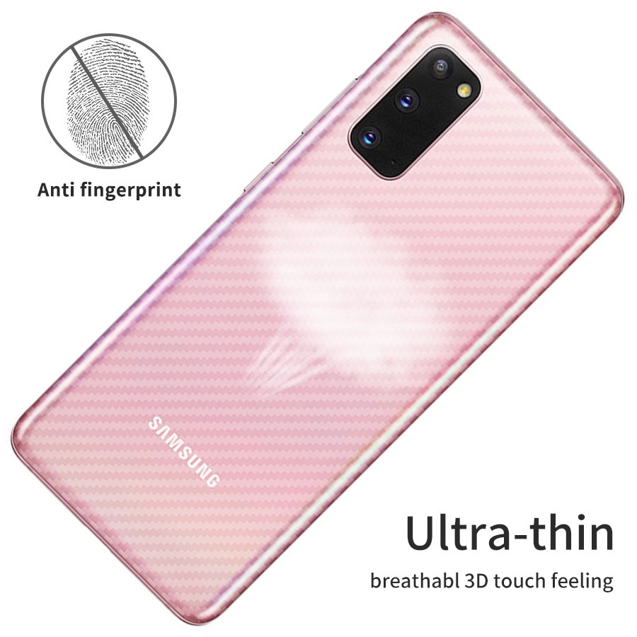 Miếng dán mặt lưng cacbon chống vân tay,xước Cho Samsung Galaxy S8 S9 S10 S20 S21 S22 S23 Plus Note 8 9 10 20 Ultra