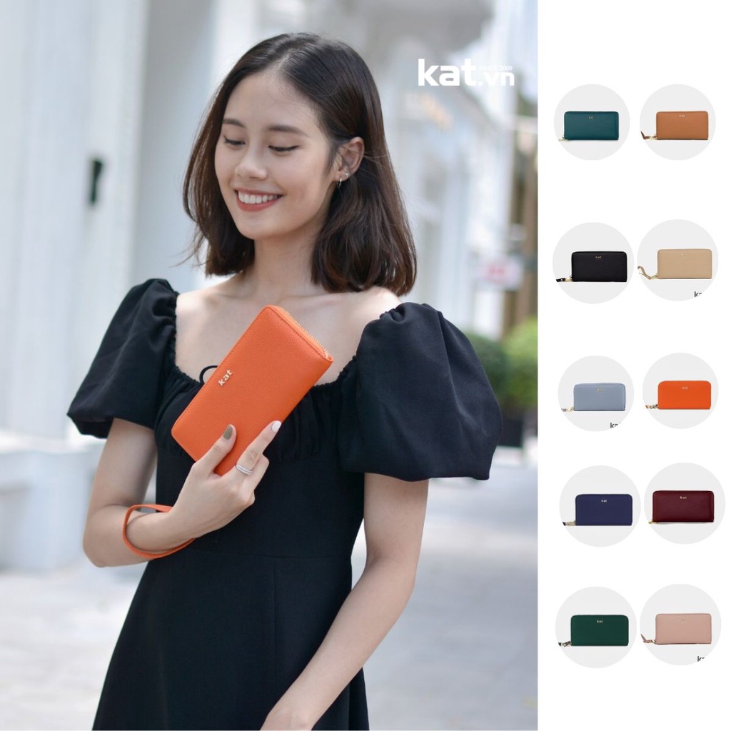 Ví nữ Kat - Mia chất liệu da thật cao cấp